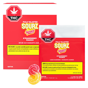 SOURZ by Spinach – Fully Blasted Strawberry Mango Gummies 10x10mg